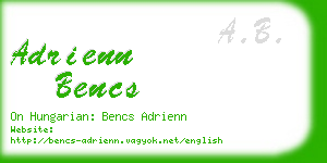 adrienn bencs business card